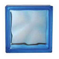bloco de vidro azul