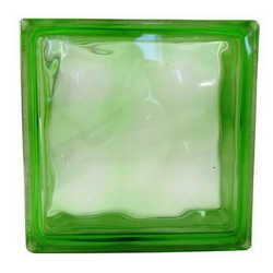 Bloco de vidro verde