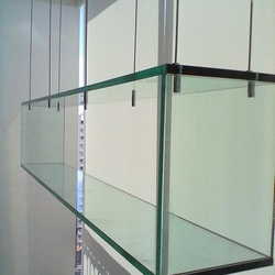 estante de vidro