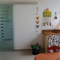 Porta de vidro para cozinha