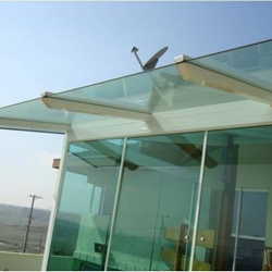 telhado de vidro temperado