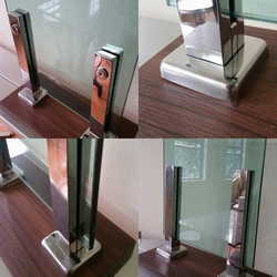 torre para guarda corpo de vidro