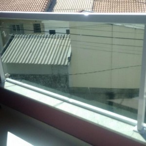 Guarda corpo de vidro com alumínio Guarda corpo de vidro com alumínio